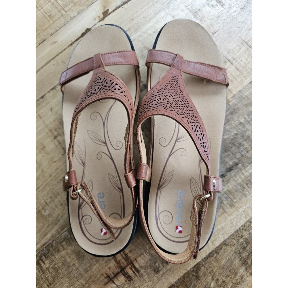 REVERE Women's Santa Fe Sandals in Brown Open Toe Adjustable SZ 11.5 NEW - Picture 6 of 10